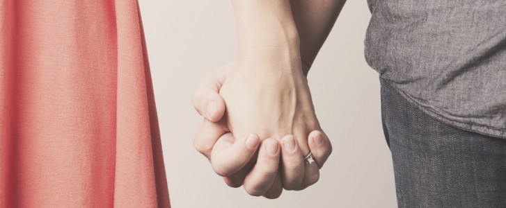couple holding hands