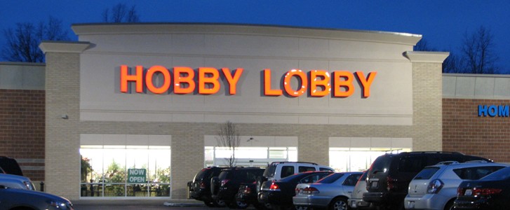 Picture of a Hobby Lobby storefront in Stow, Ohio