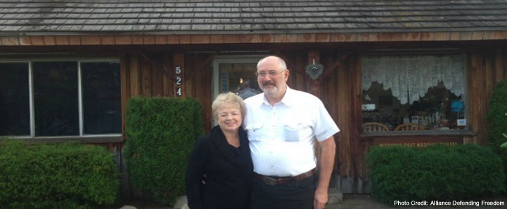 Donald and Evelyn Knapp, owners of the Hitching Post Chapel. [CREDIT: ALLIANCE DEFENDING FREEDOM]
