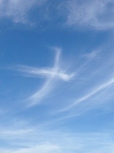 The production crew observed a cloud formation in the form of a cloud during the filming of "A.D. The Bible Continues."
