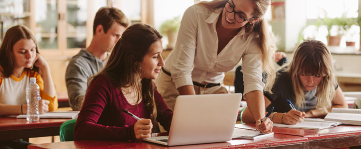 High school classroom